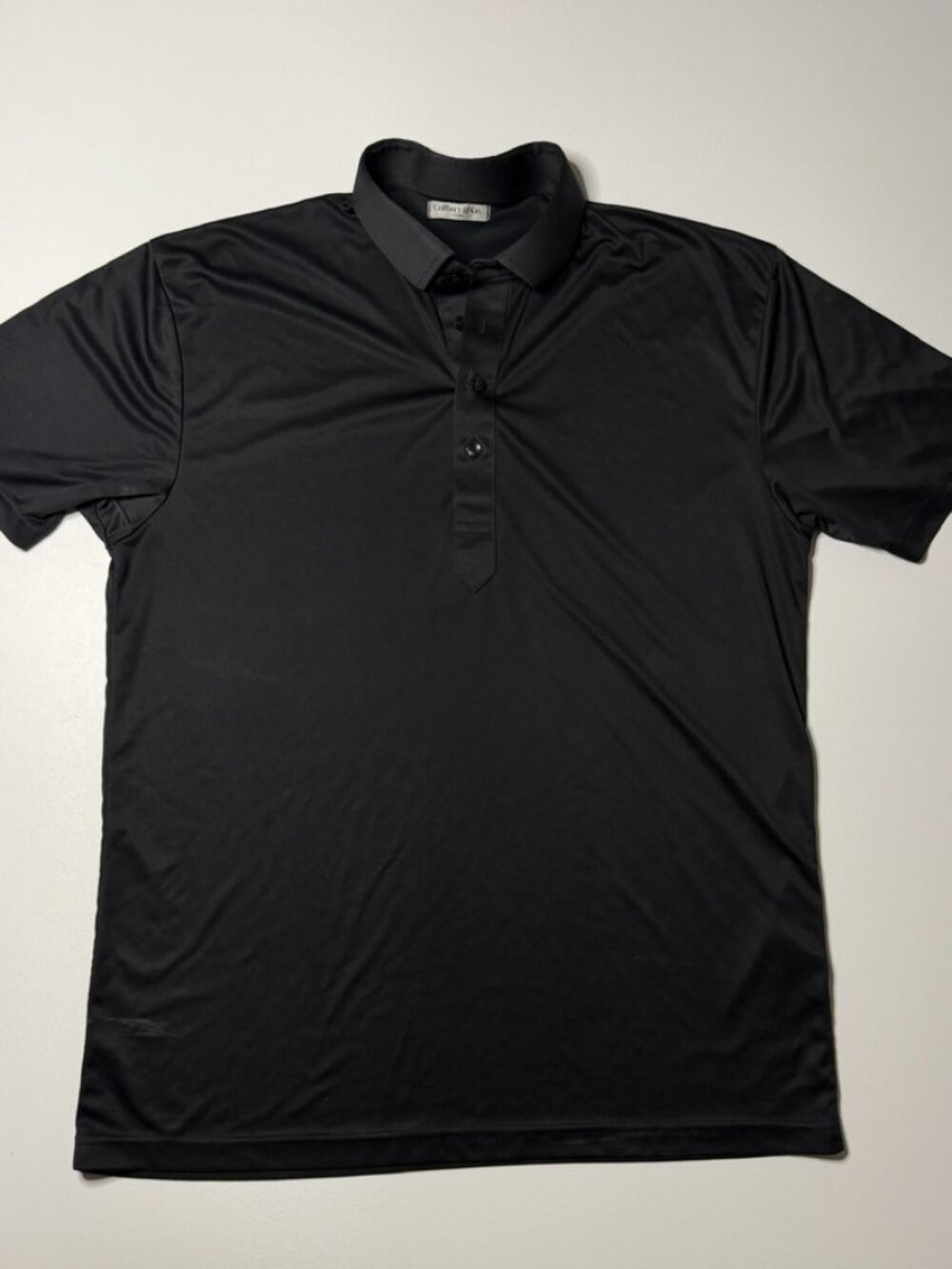 Collars And Co Polo Shirt Mens Large Short Sleeve Black Dress Collar Career